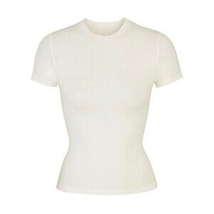 Skims Cotton Jersey TShirt Bone New